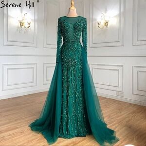 Serene Hill- Beaded Evening Gown